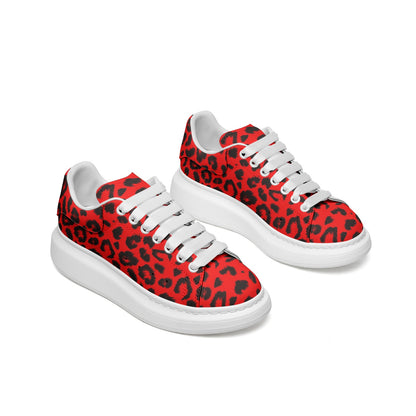 Leopard Sneakers | Oversized McQueens | Red & Black