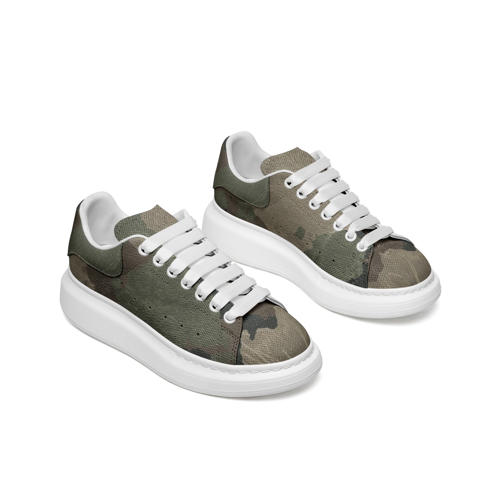 Oversized McQueen Sneakers | Dirty Brown Camouflage