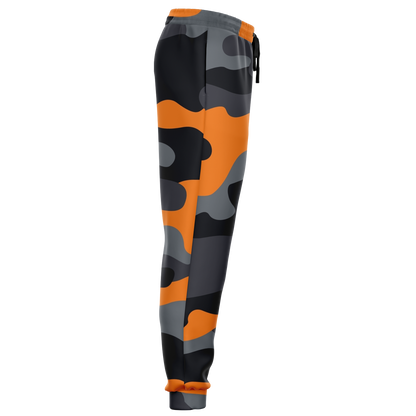 Camo Joggers | Unisex | Orange, Black & Gray