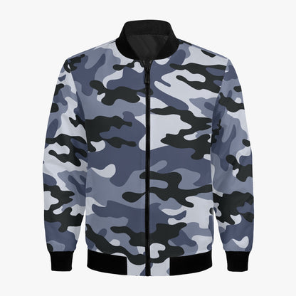 Women's Camo Bomber Jacket | Light Blue Camouflage