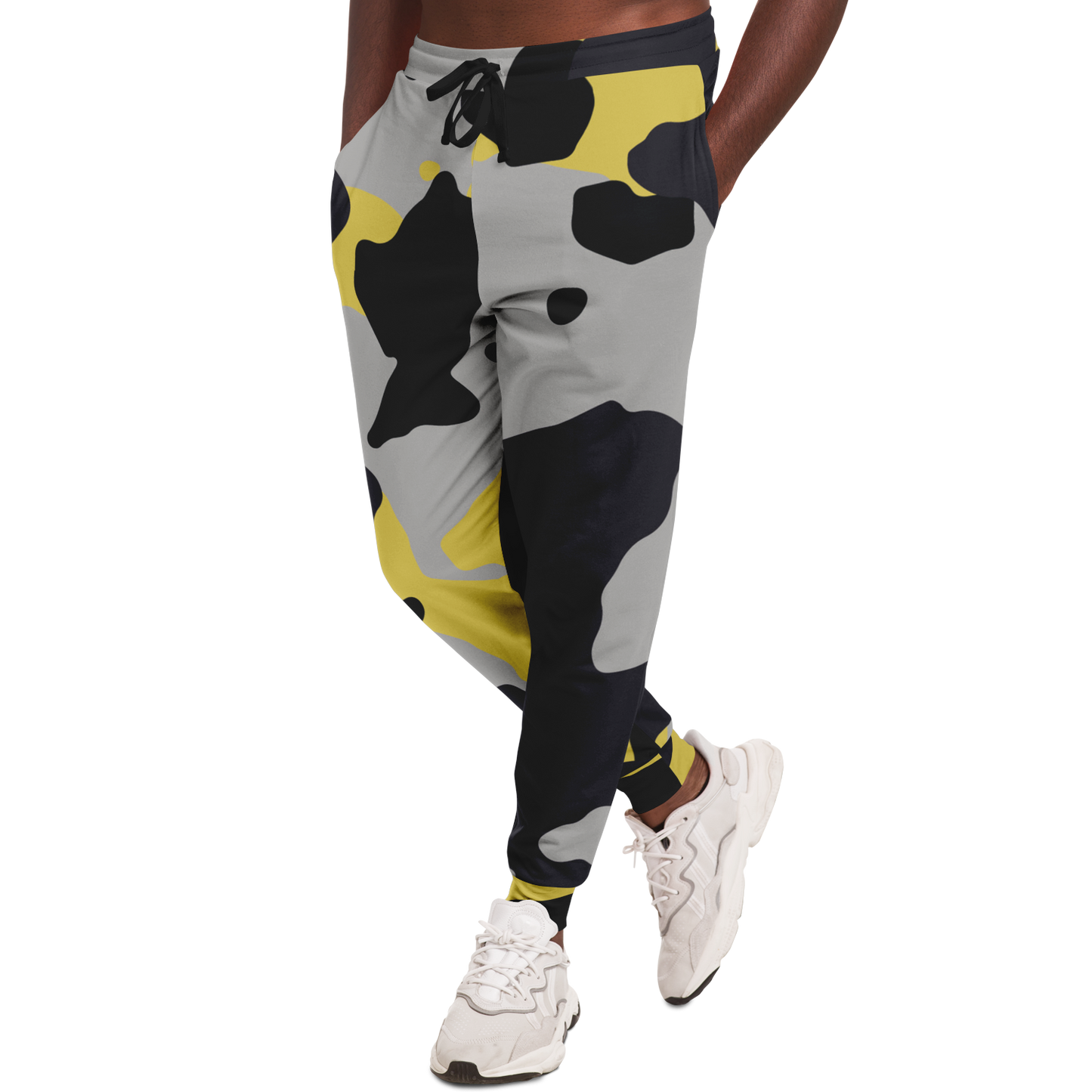 Camo Joggers | Unisex | Yellow, Black & Silver Camouflage