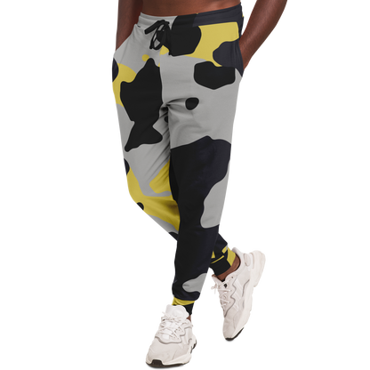 Camo Joggers | Unisex | Yellow, Black & Silver Camouflage