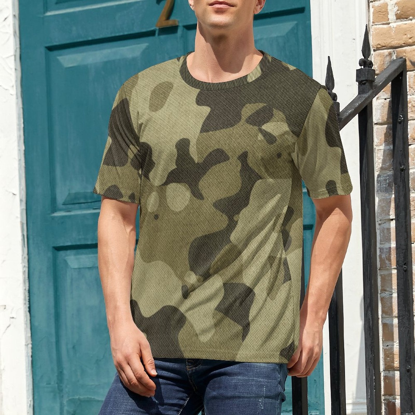 Camo Shirt | Green Fabric Camouflage T