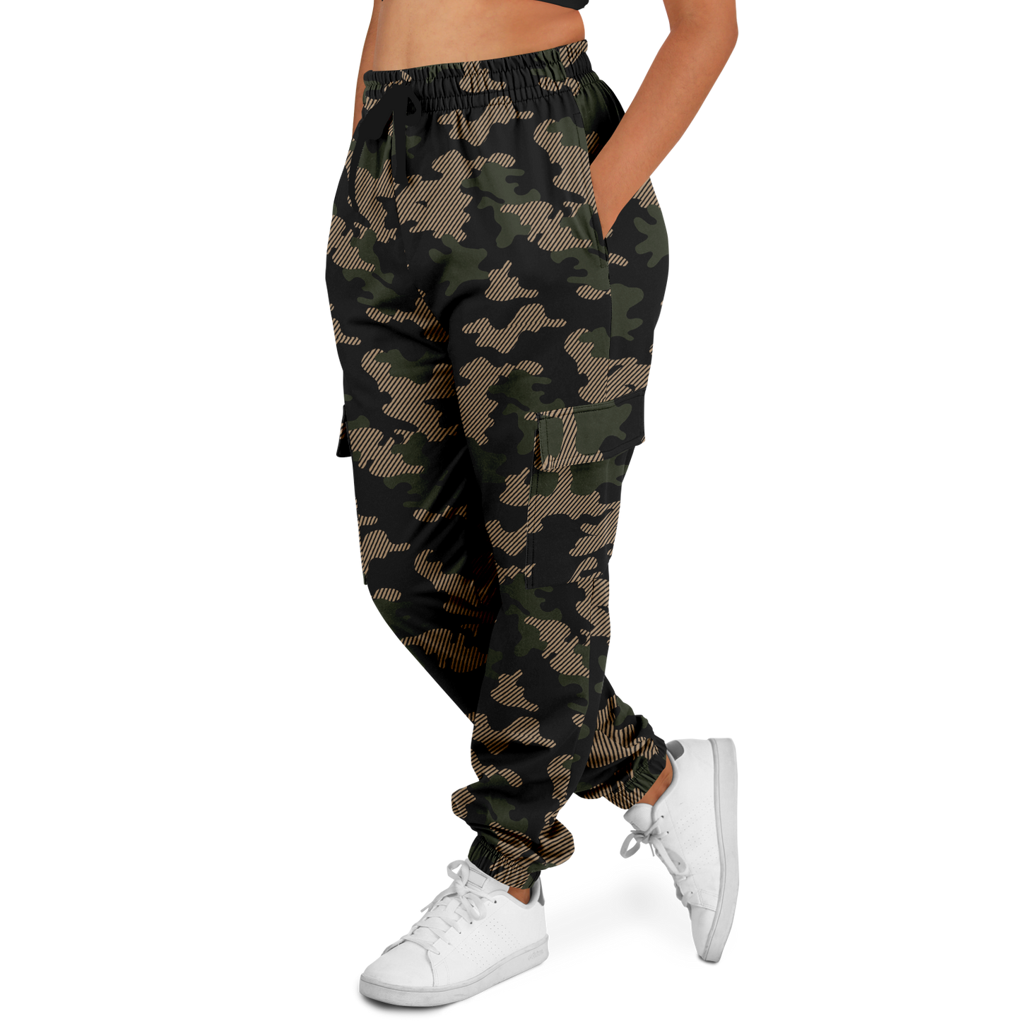 Pantalones cargo de camuflaje verde | Camuflaje negro y jungla oscura