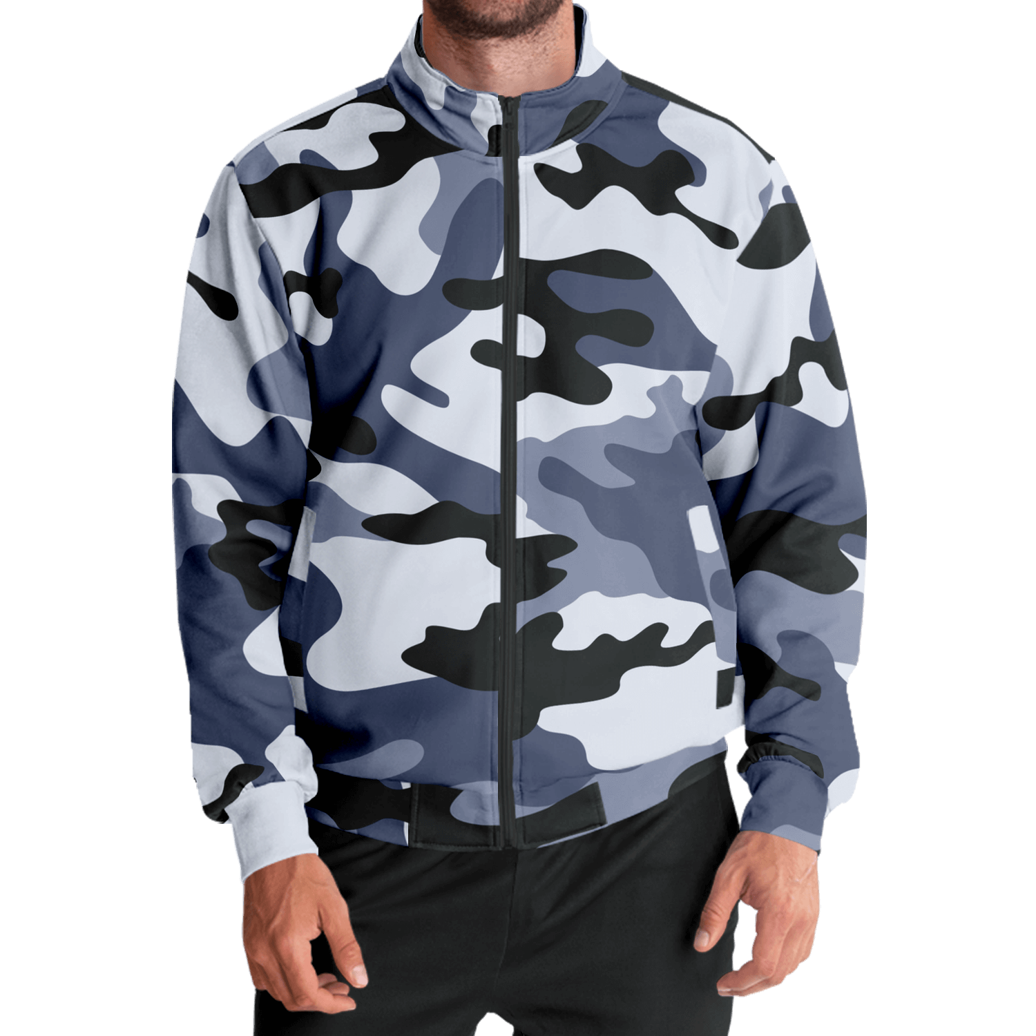 Camo Track Jacket | Light Blue Camouflage