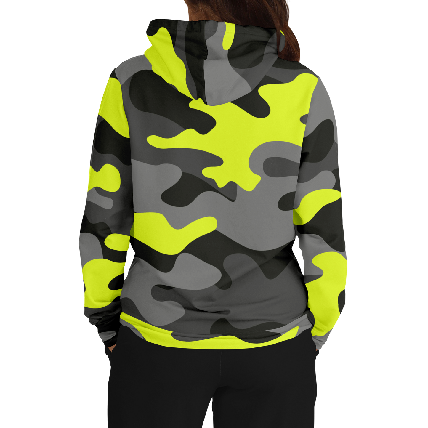 Camo Hoodie | Black, Gray & Yellow Camouflage Pullover