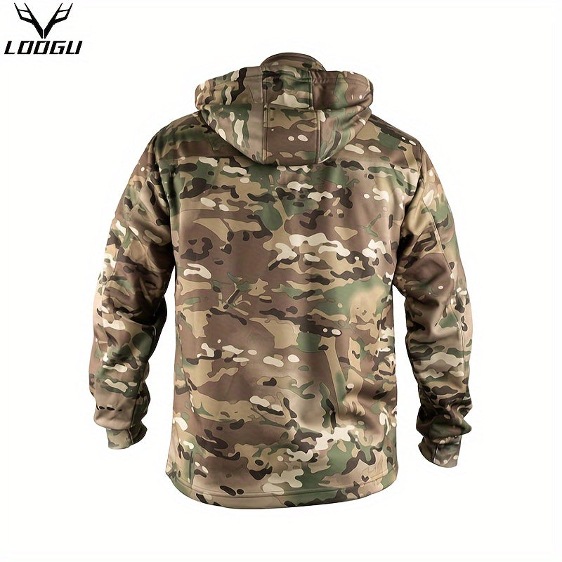 Camo Hunting Hoodie | Men's Wool Lined Warm Pullover