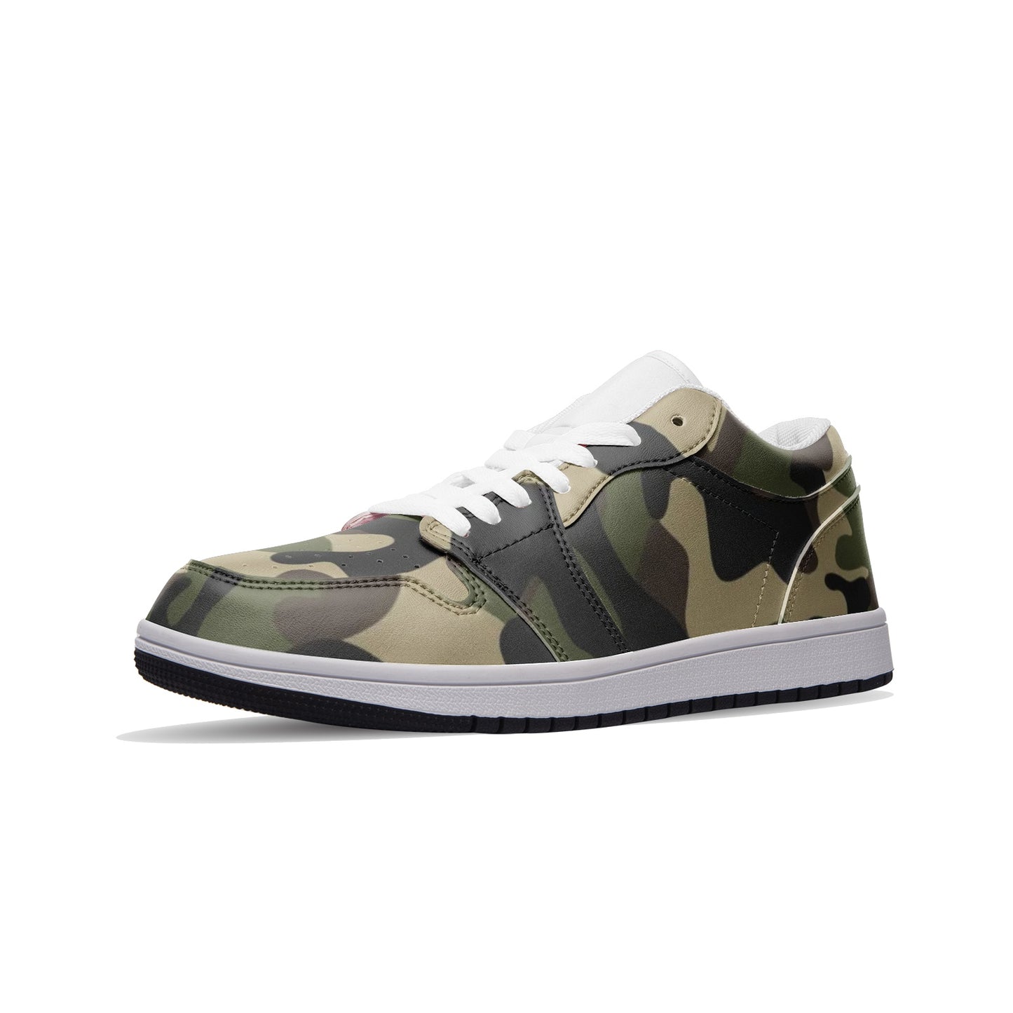 Classic Brown Camo Sneakers | Unisex Low Top Leather