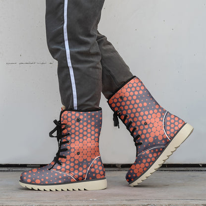 Camo Boots | Orange & Blue Digital Cotton-Pad Fur Lining