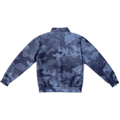 Camo Track Jacket | Denim Blue Camouflage