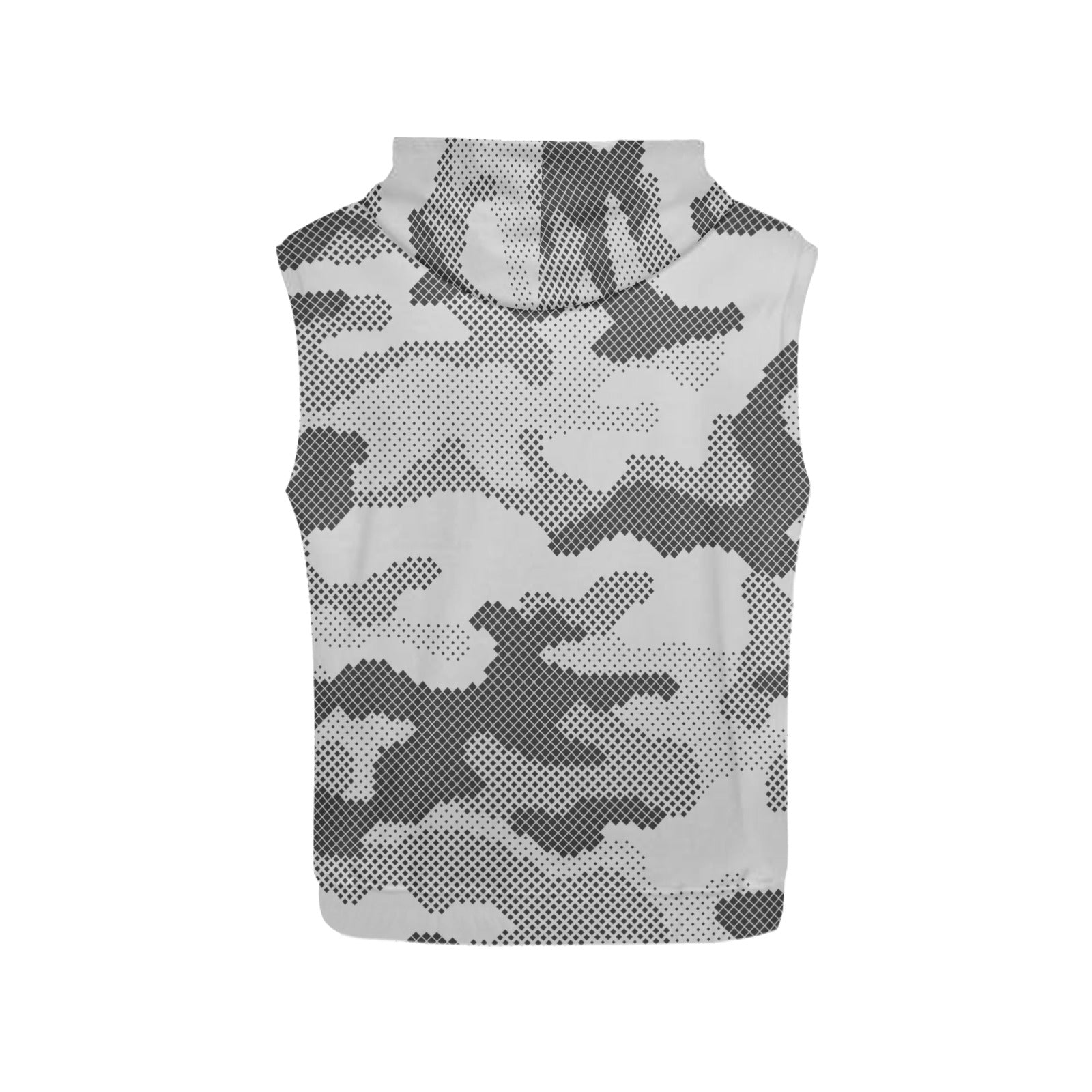 Sleeveless Camo Hoodie For Women | Digital Gray Camouflage