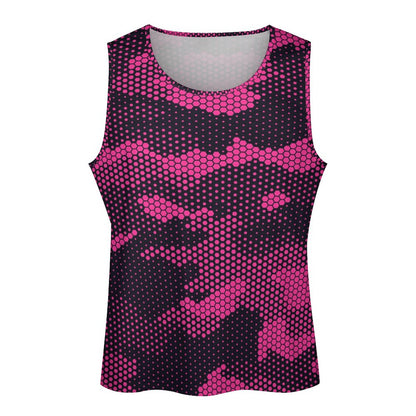 Camo Tank Top | Pink Digital Dotted Camouflage