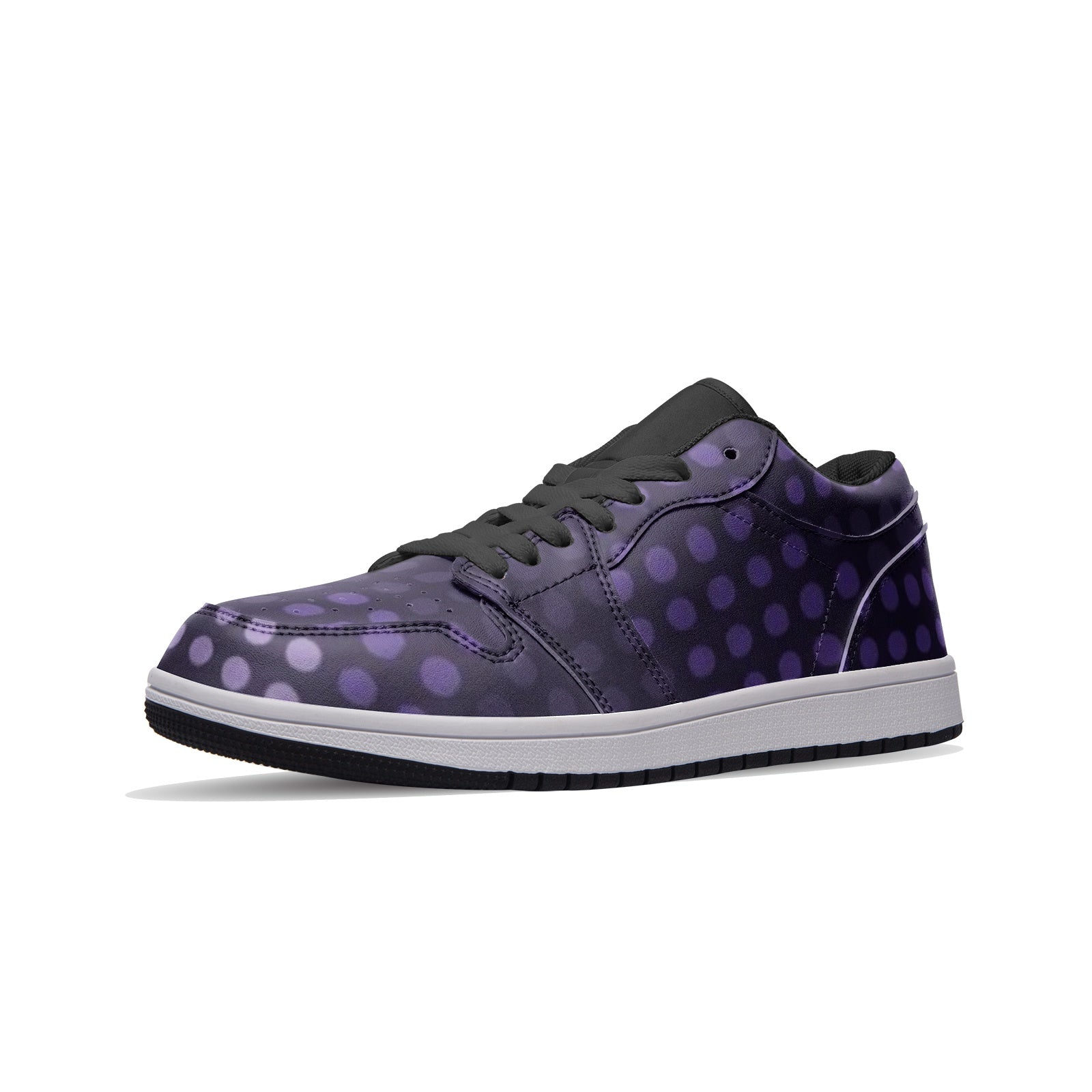 Camo Shoes | Blue LED Low Top Leather Sneakers