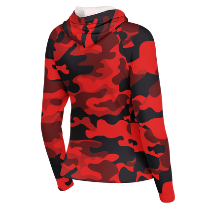 Long Sleeve Performance Shirt for Women | Red & Black Camo