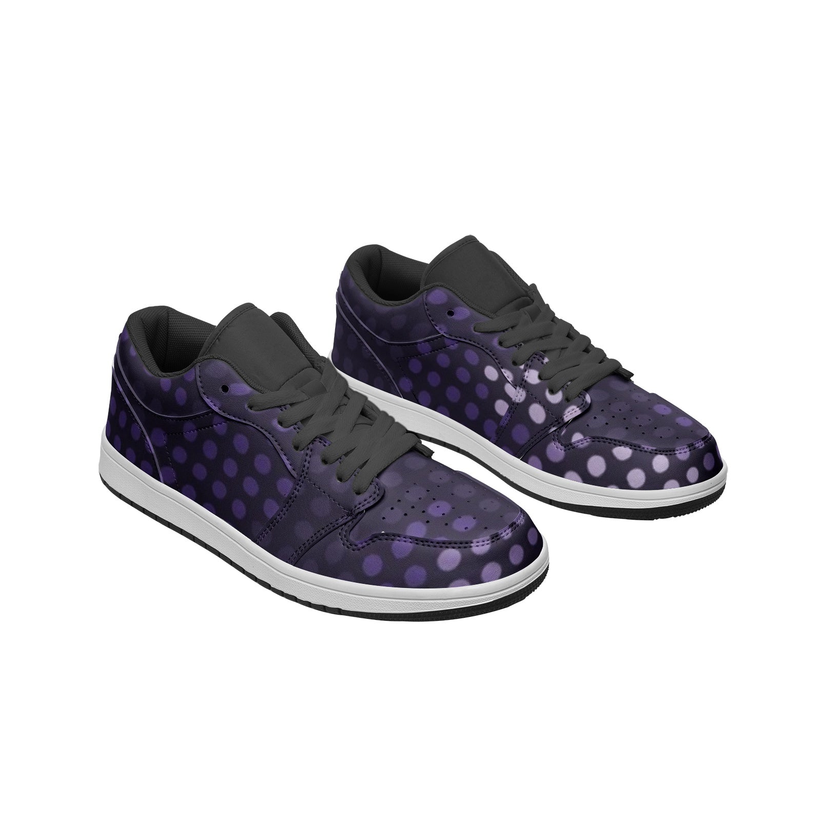 Camo Shoes | Blue LED Low Top Leather Sneakers