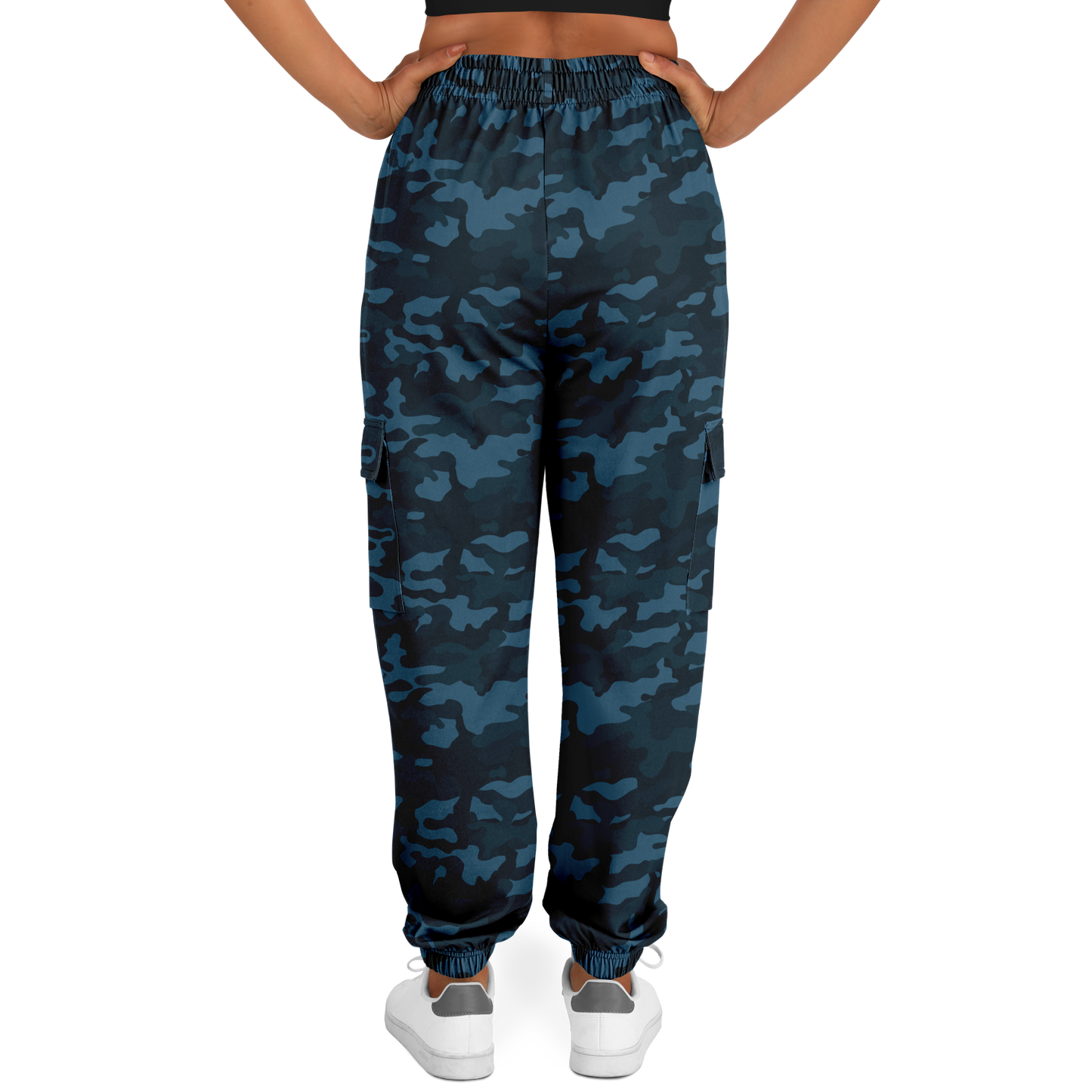 Dark Blue Camo Cargo Pants | Unisex