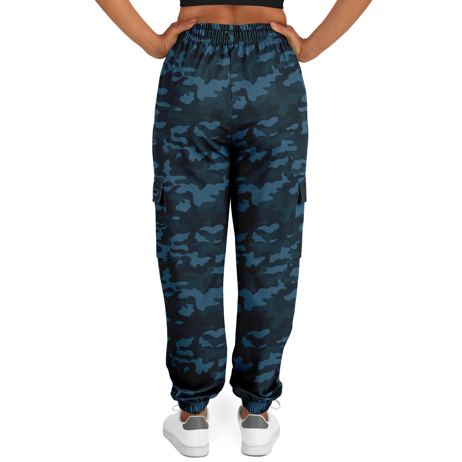 Dark Blue Camo Cargo Pants | Unisex