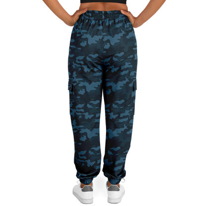 Dark Blue Camo Cargo Pants | Unisex