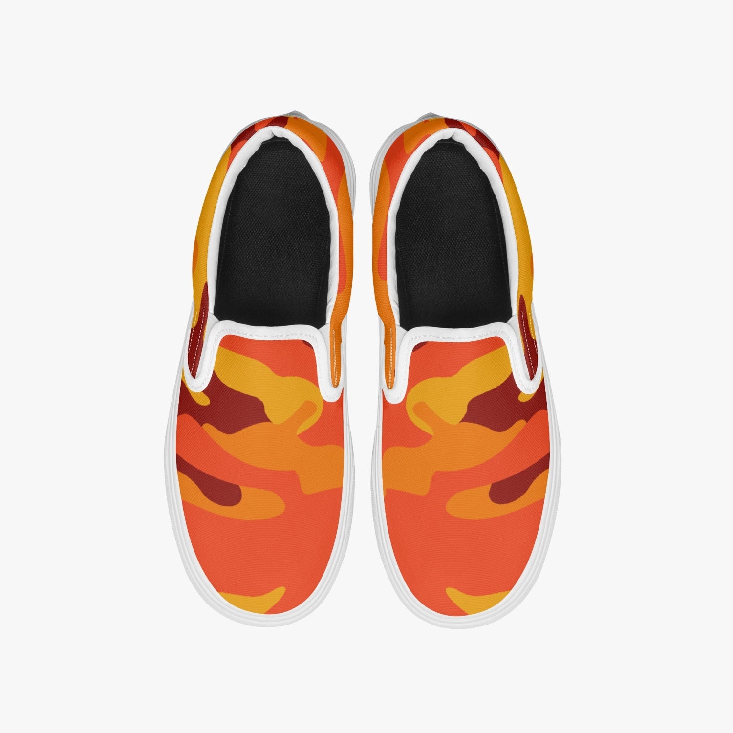 Camo Slip-On Shoes | Orange and Red Camouflage