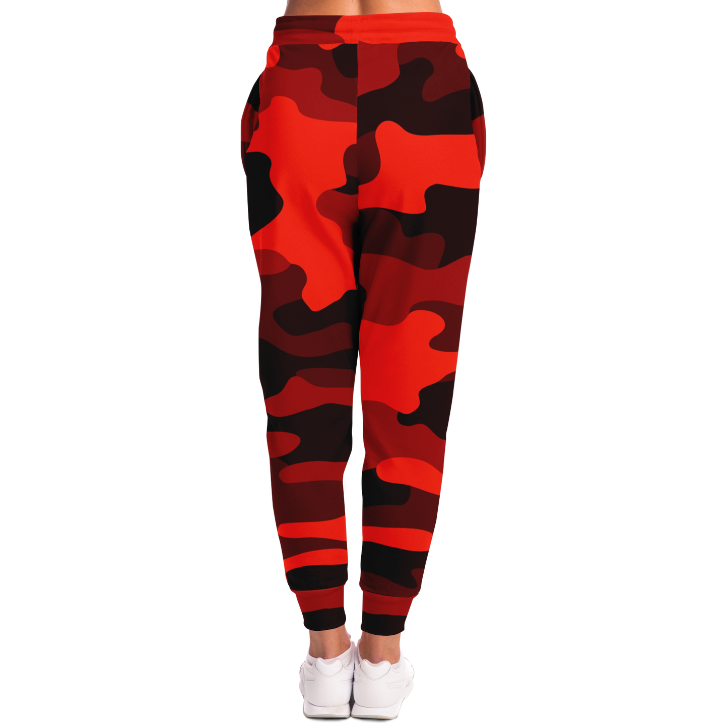 Camo Joggers | Unisex | Scarlet Red & Black