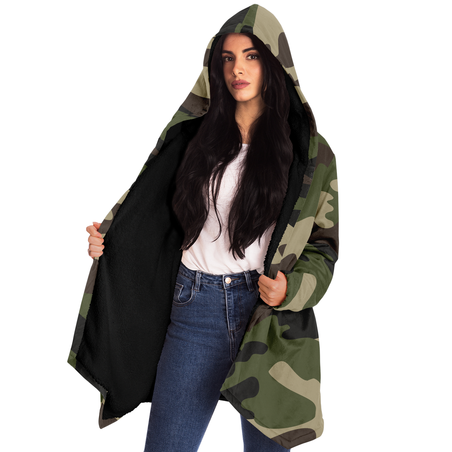 Camo Cloak | Classic Green Camouflage | Microfleece