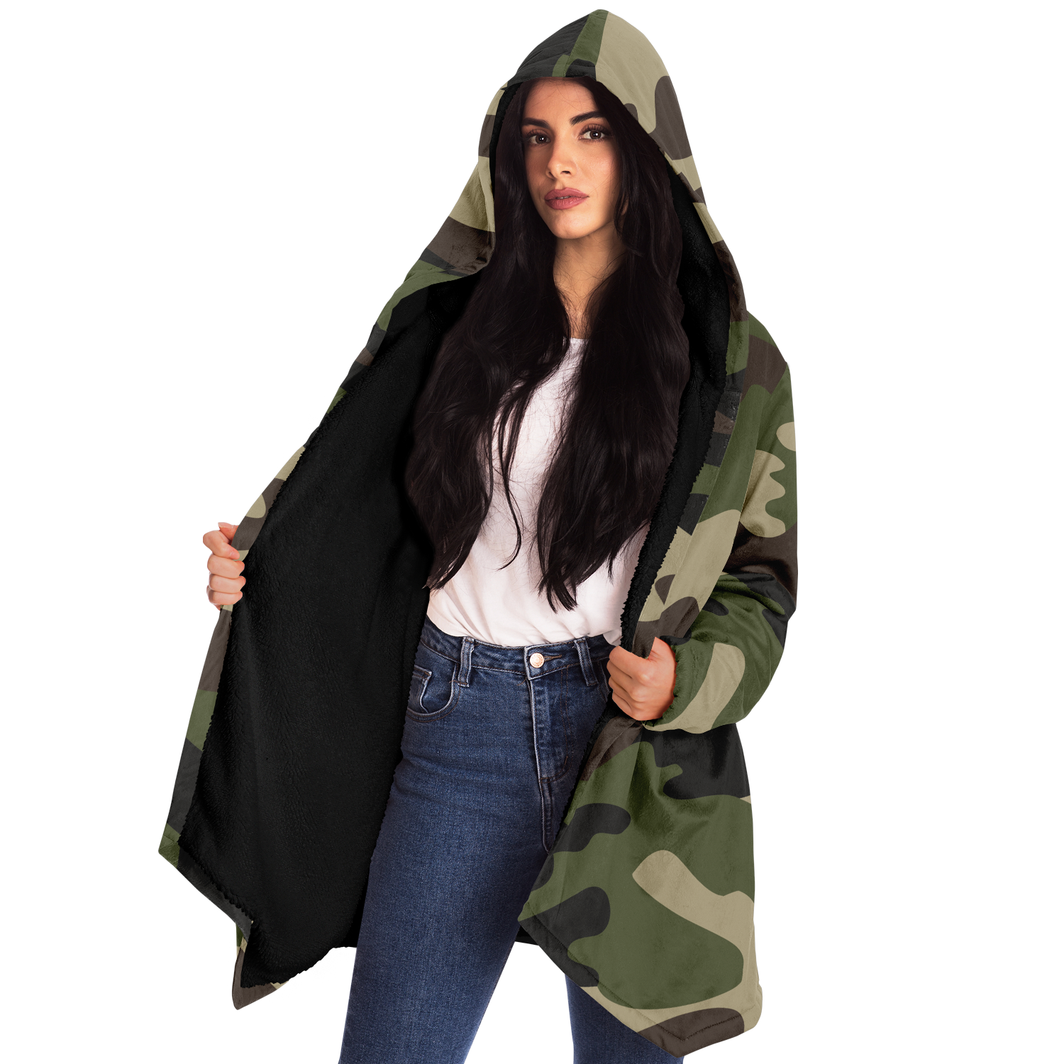 Camo Cloak | Classic Green Camouflage | Microfleece