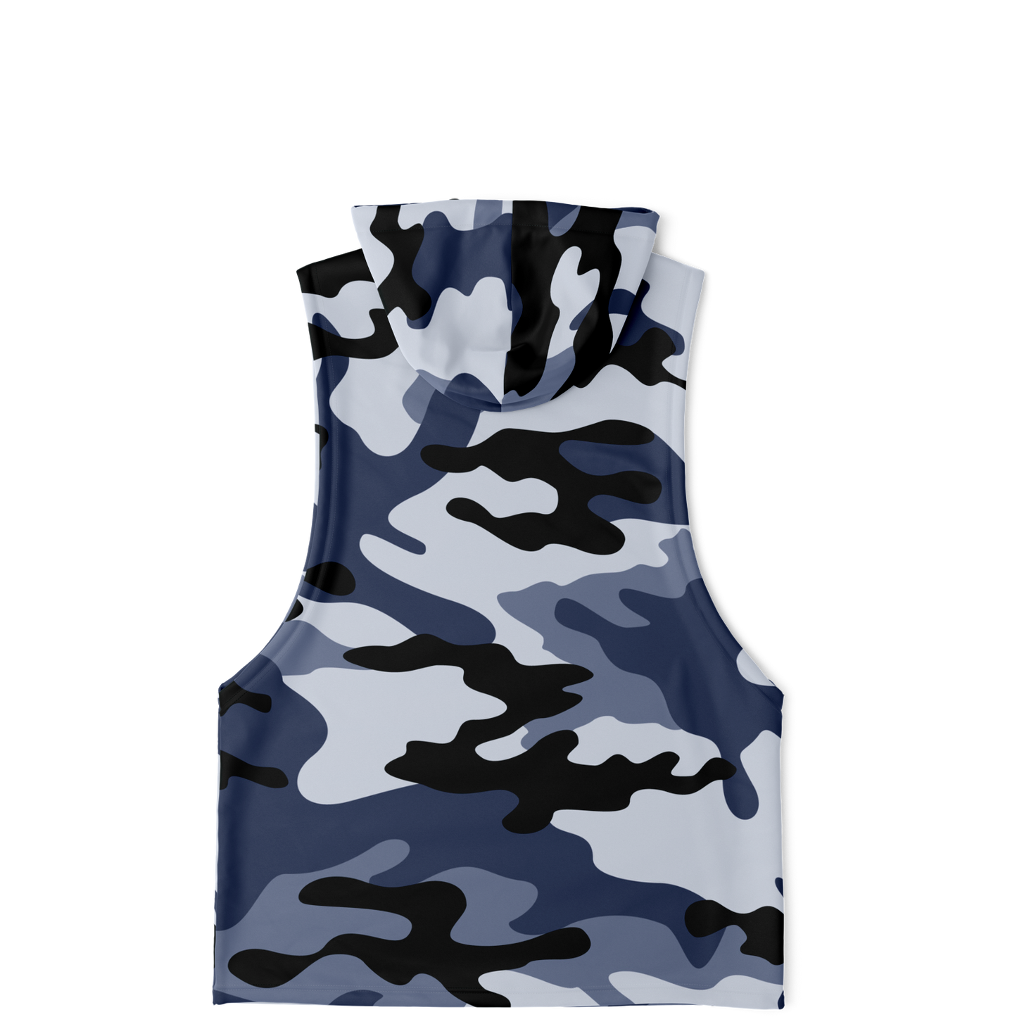 Sleeveless Hoodie | Light Blue Camouflage