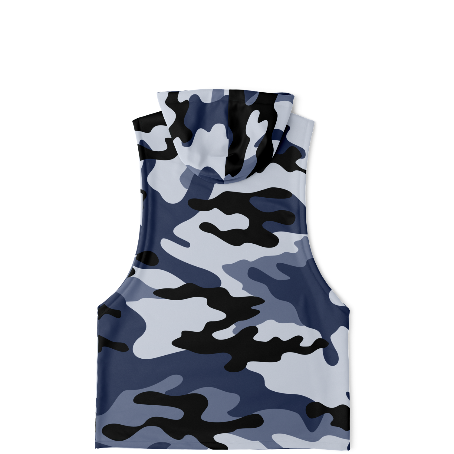 Sleeveless Hoodie | Light Blue Camouflage