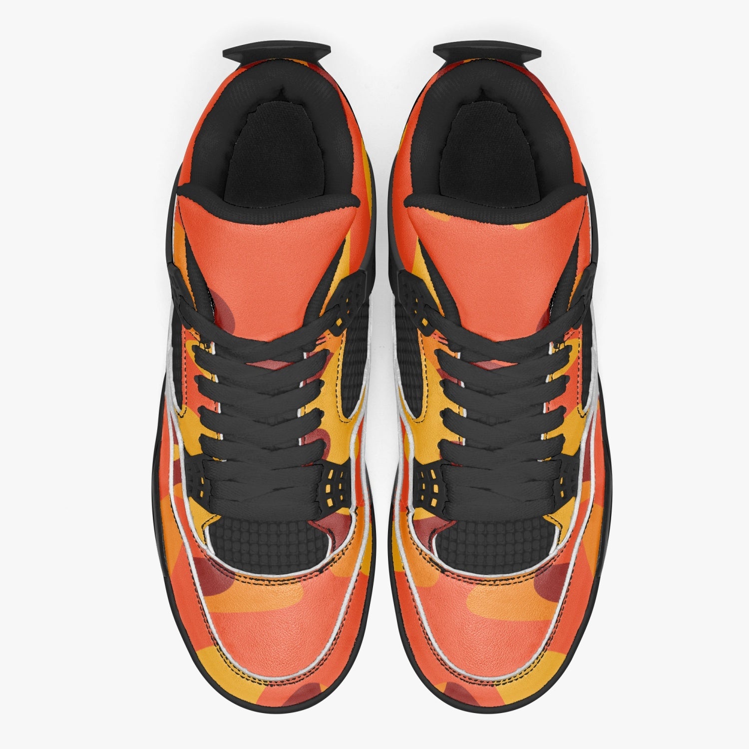 Camo Jordans AJ4 | Orange and Red Camouflage