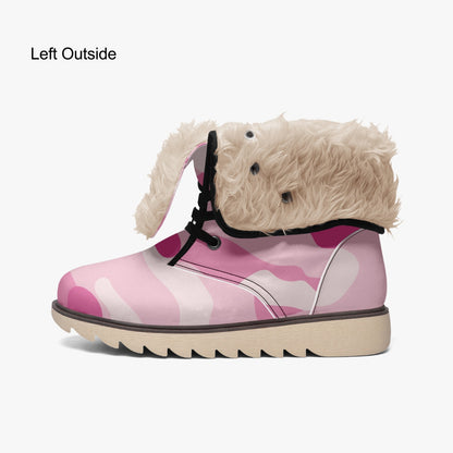 Camo Boots | Lavender Pink Cotton-Pad Fur Lining