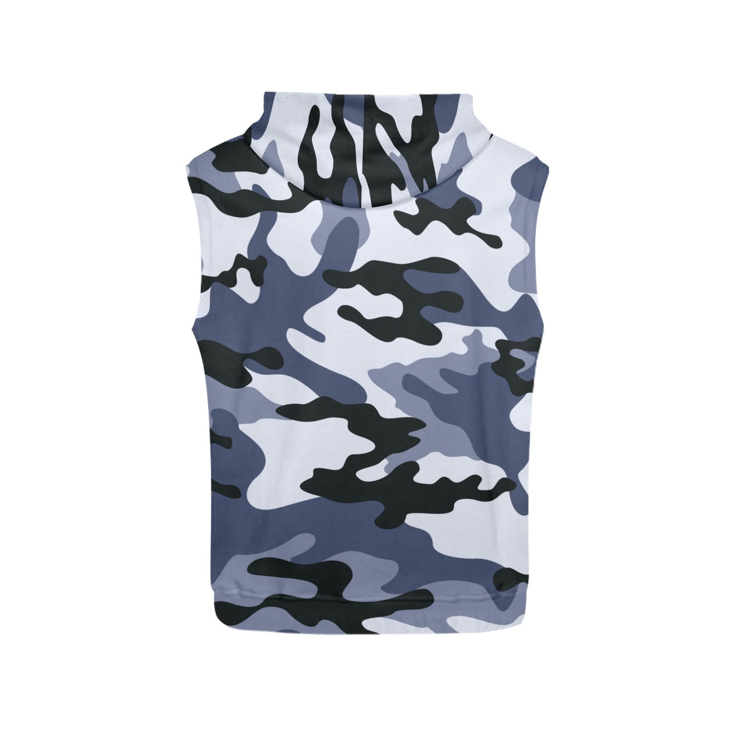 Sleeveless Camo Hoodie For Women | Light Blue Camouflage