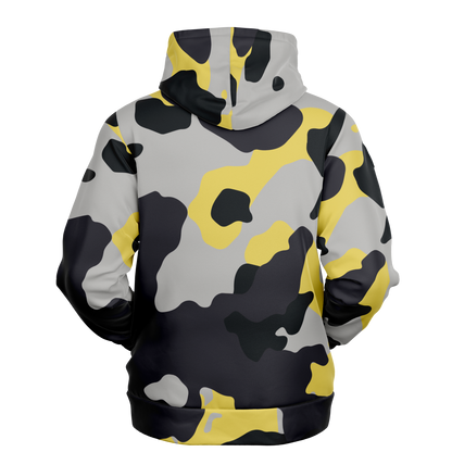 Camo Hoodie | Yellow, Black & Silver Camouflage