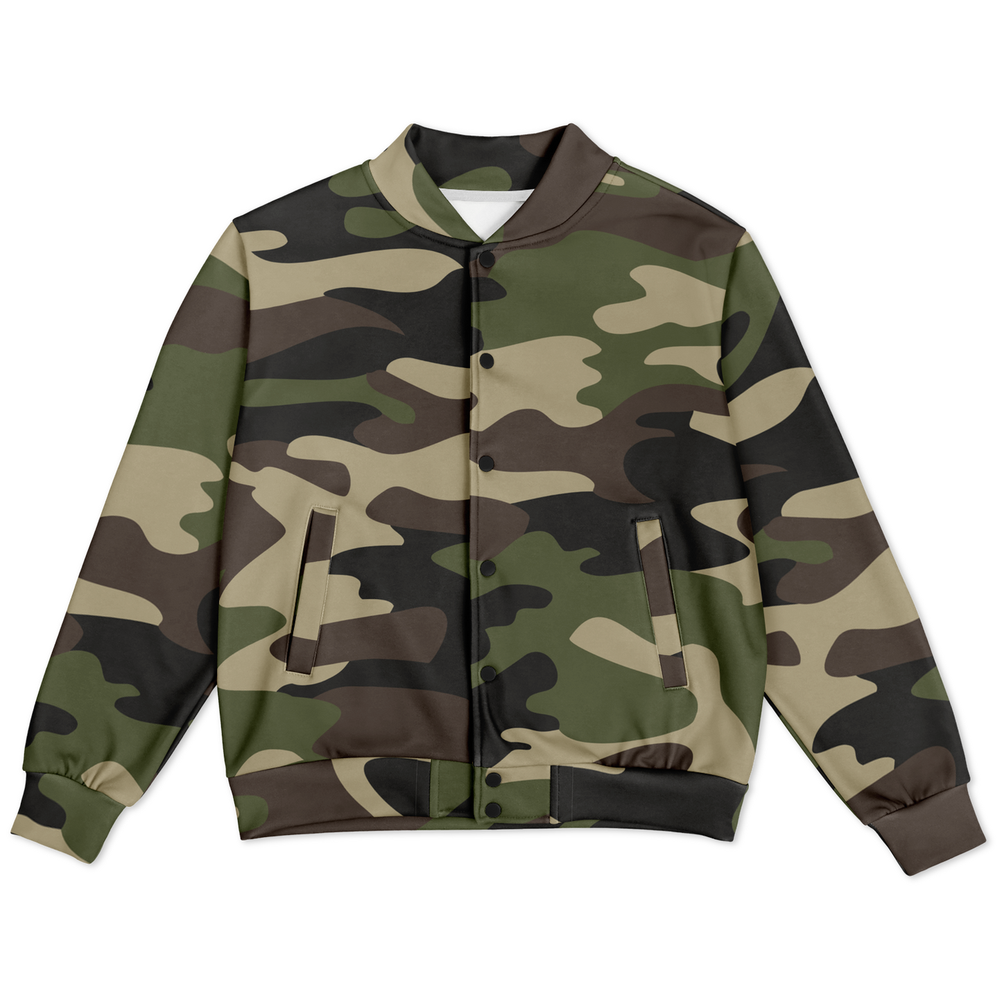 Baseball Jacket | Classic Green Camouflage | Unisex