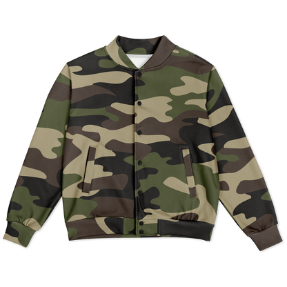 Baseball Jacket | Classic Green Camouflage | Unisex