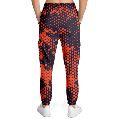 Camo Cargo Pants | Unisex | Orange & Blue Digital