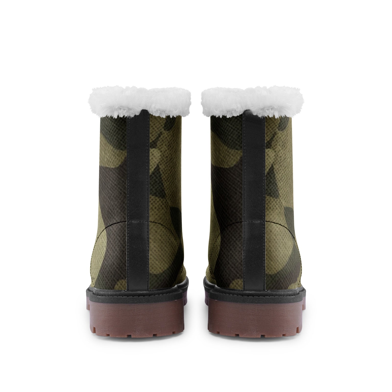 Snow Camo Boots | Green Fabric Camouflage