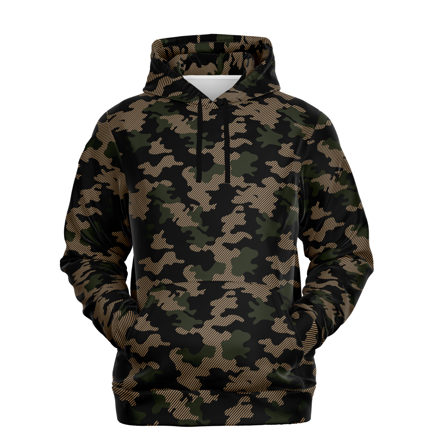 Military Green Camouflage Hoodie | Dark Jungle & Black