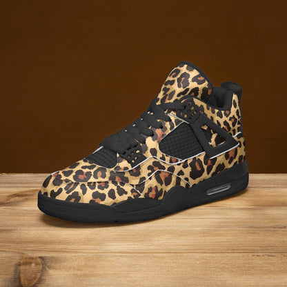 Leopard Jordans AJ4 | Classic Brown and Black Pattern