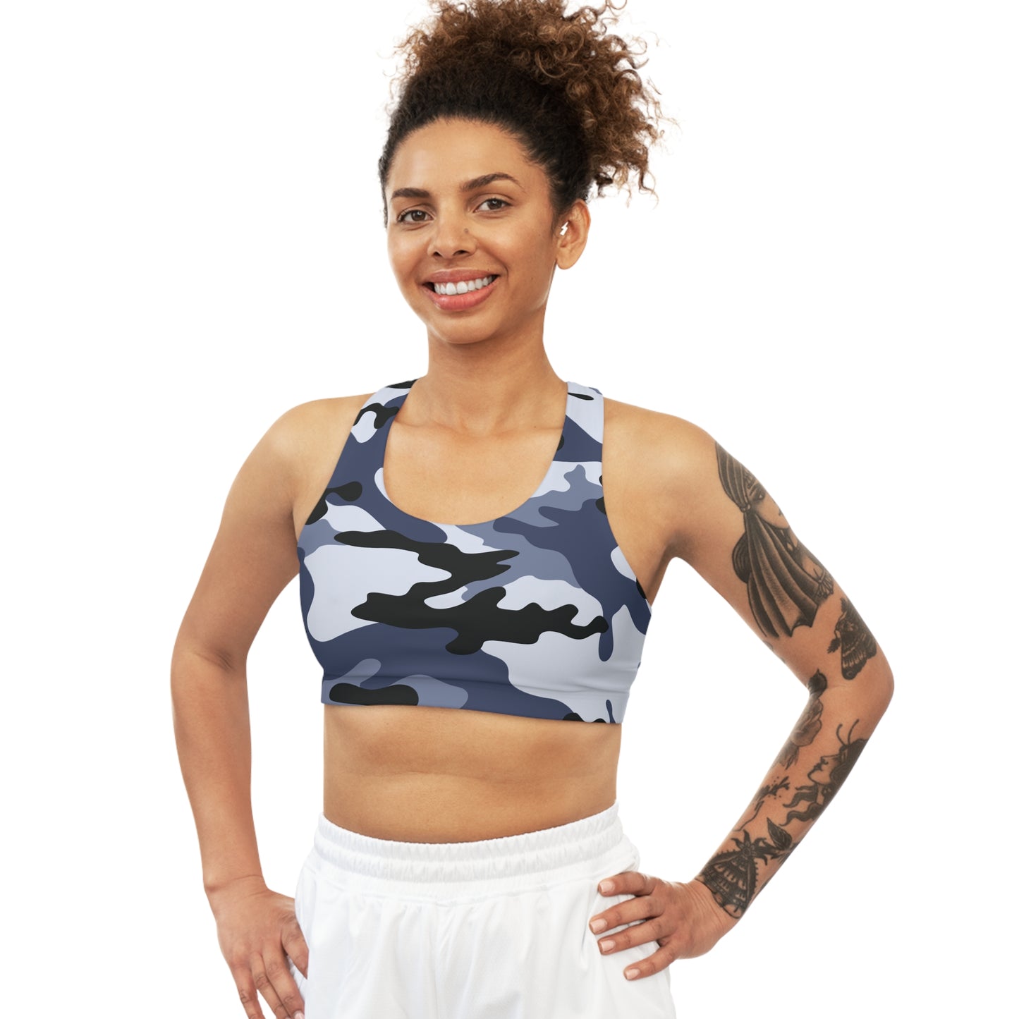 Camo Bra | Light Blue Sports Camouflage