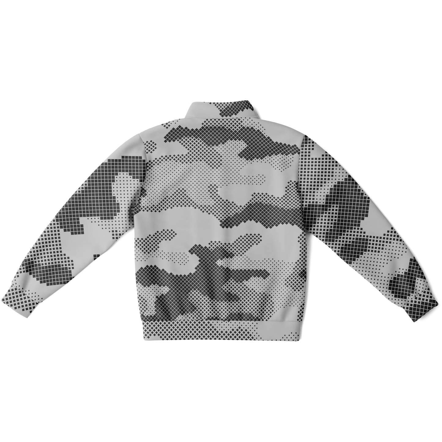 Camo Track Jacket | Black & White Digital Camouflage