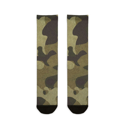 Camo Socks | Green Fabric | Sublimation Crew