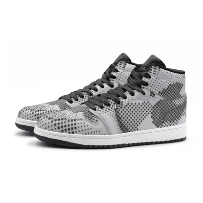 Camo Sneakers | High-Top | Gray Digital Camouflage