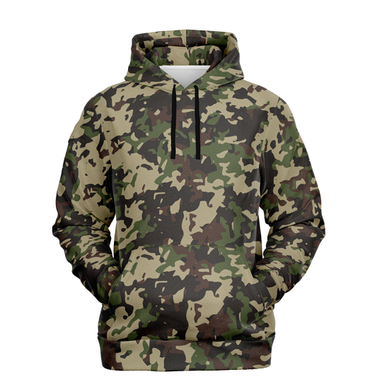 Military Brown Hoodie | Khaki, Gray and Lava Mixed Camo