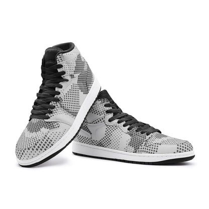 Camo Sneakers | High-Top | Gray Digital Camouflage