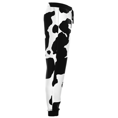 Camo Sweatpants | Unisex | Black & White Cow Camouflage