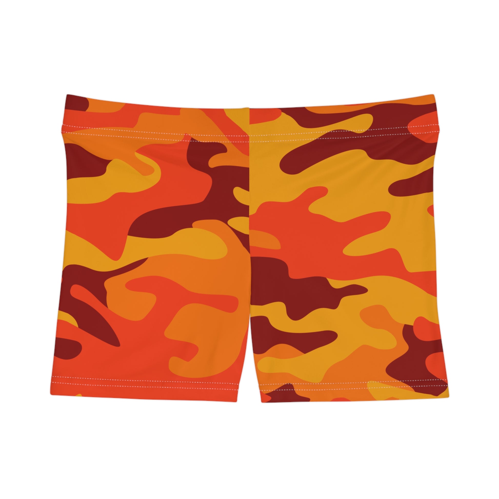 Women's Camo Shorts | Tight Fit | Orange & Red Camouflage