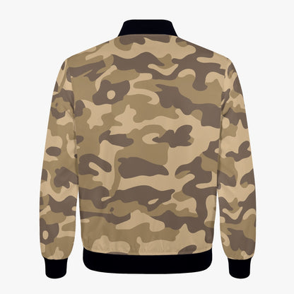 Women's Camo Bomber Jacket | Khaki Camouflage