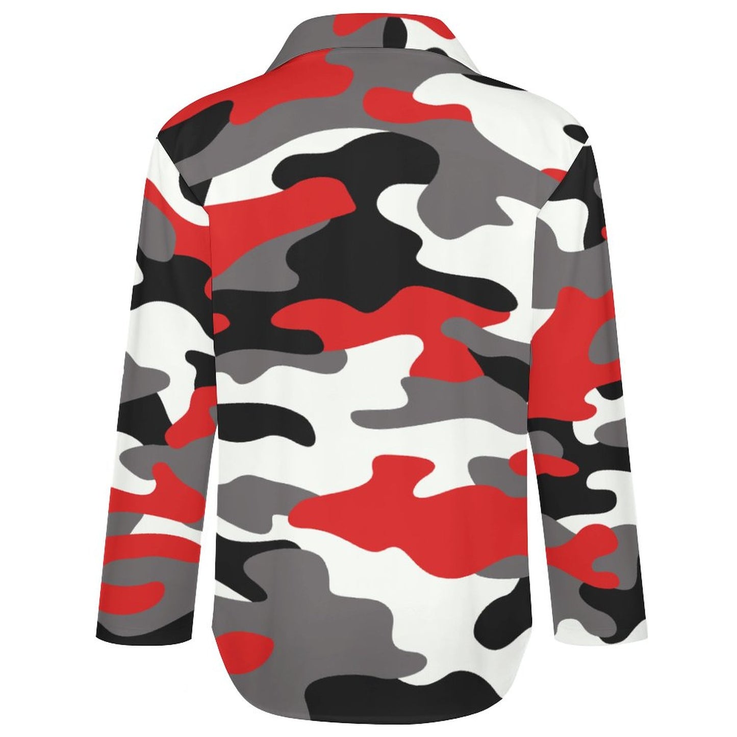 Women's Button-Up Camo Shirt | Red, Black & White