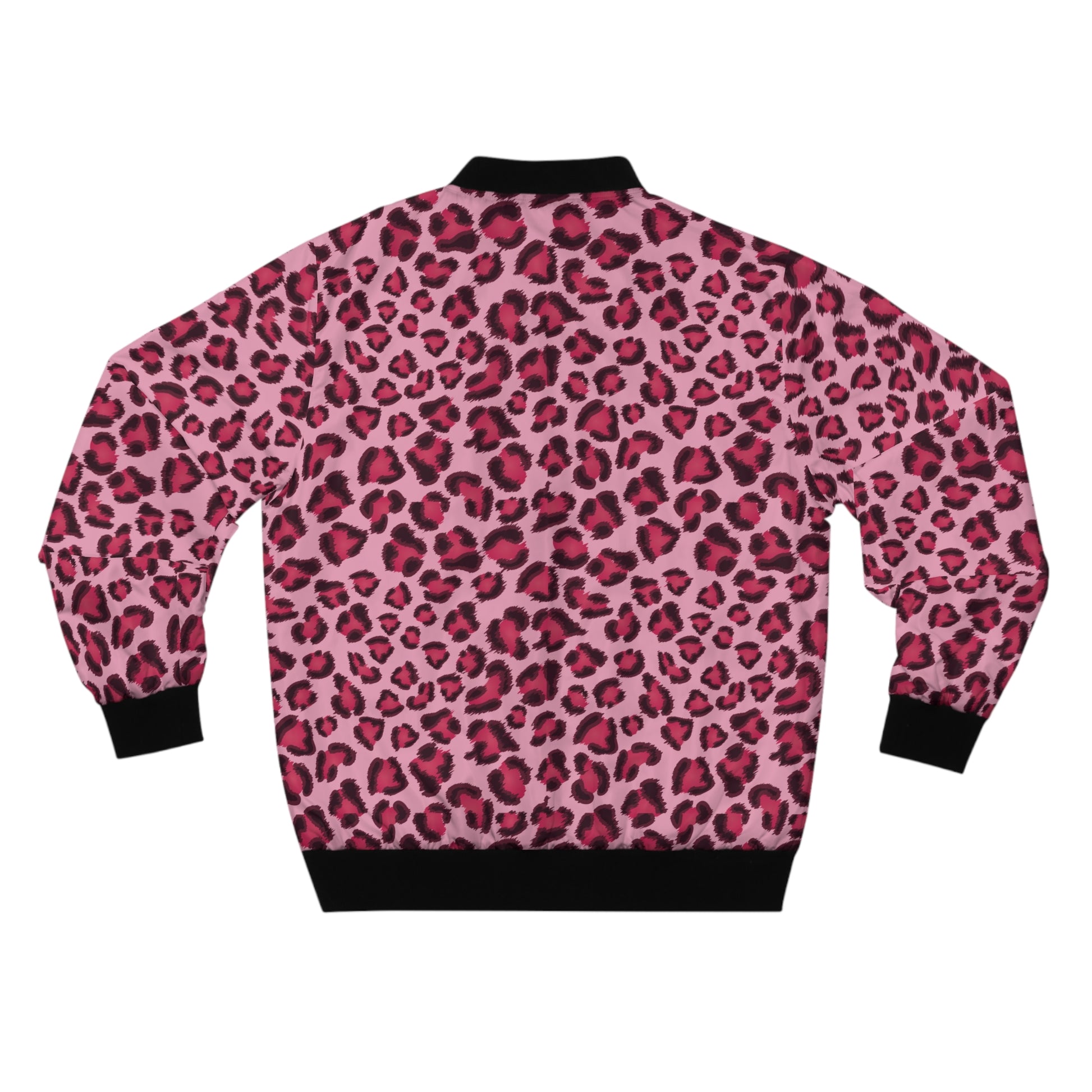 Leopard Jacket | Men's Classic Bomber | Pink, Cherry and Black