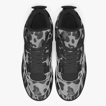 Leopard Jordans AJ4 | Gray and Black Pattern